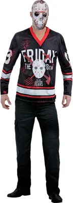 Image de Smiffys - Hauts de costumes "Friday The 13th" - Hommes SM2403 (XL) (Noir/Rouge)