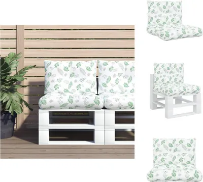 Produktbild von vidaXL Palettenkissen 2 Stk. Bluttmuster Oxford-Gewebe - Sitzpolster