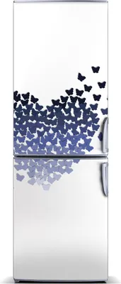Produktbild von Tulup Kühlschrankdekoration - Magnetmatte - 60 cm x 180 cm - Magnet auf dem Kühlschrank - Herz Mit Schmetterlingen