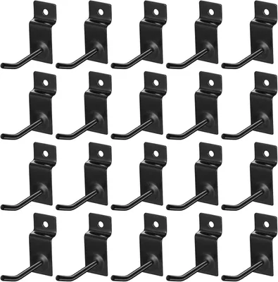 Immagine prodotto di Set di ganci a parete, 20 pezzi, portautensili per officina, pannello forato, pannello a lamelle