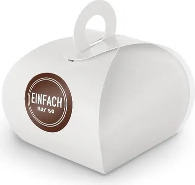 Produktbild von SET Enfach nur so (Motiv17) 24x Geschenkschachtel mit Griff weiß  + Sticker