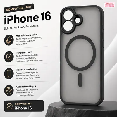 Produktbild von Magnetic TPU Case compatible with iPhone 16 MagSafe Camera Protection Shockproof