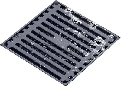 Obrázek produktu pro Sprchový odtok RVS, čtvercový ocelový odtok, 10 x 10 cm, pro sprchu a vanu