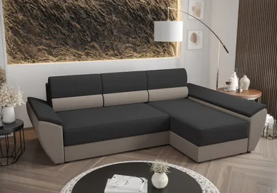 A sectional sofa in a living room setting.