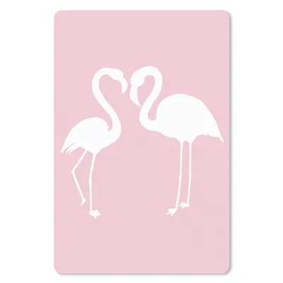 Produktbild von MuchoWow® Mauspad Mousepad Rosa - Herz - Flamingo 18x27 cm - Mousepads - Maus Mat - Pad - Mausunterlage