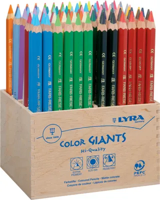 Produktbild von Lyra Farb Riesen® Color Giants Farbstifte 96 Stifte in 30 Farben sort. im Holzaufsteller