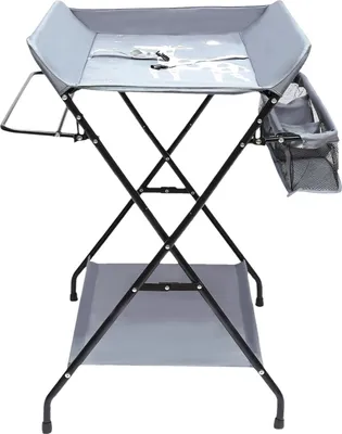 Zdjęcie produktu dla Przewijak dla niemowląt – stacja do przewijania – z regulacją wysokości – składany – z schowkiem – do 25 kg – blat 64×79 cm – bez kółek