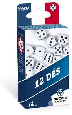 Imagen del producto de 12 dados, de 18 mm, ideales para juegos de mesa y noches de juegos