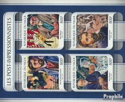 Produktbild von Briefmarken Niger 2017 Mi 4915-4918 Kleinbogen (kompl. Ausg.) postfrisch Post-Impressionisten