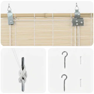 Produktbild von Rollo Natur 160 x 160 cm Bambus