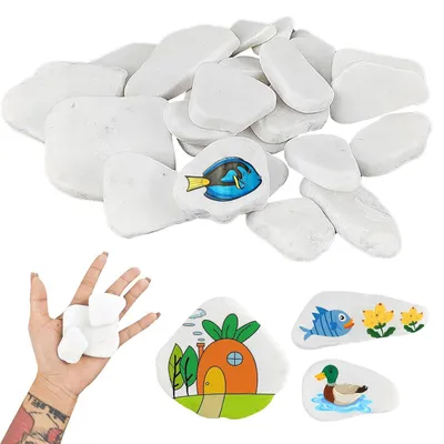 Obrázok produktu pre Kamene na maľovanie 25 kusov, 5-8 cm, pre DIY projekty, hladké riečne kamene
