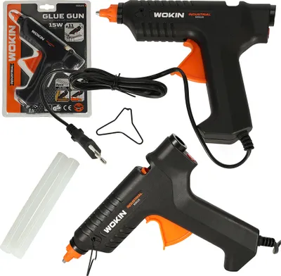 Obrázok produktu pre Wokin Tavná pištoľ 15W + 2 lepiace tyčinky