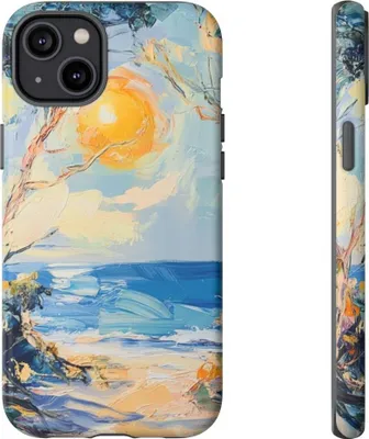 Produktbild von Sonnenbeschienene Küstenlandschaft – Hülle Kompatibel mit iPhone 14 Plus