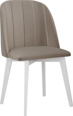 Image de Chaise de salle à manger rembourrée AFTON 3 - blanc / beige