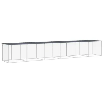 Obrázek produktu pro vidaXL Klec pro kuřata se střechou antracitová 603x98x90 cm pozinkovaná ocel