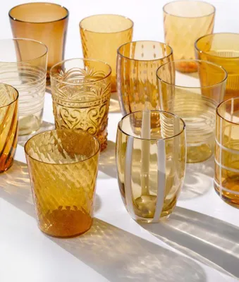 Produktbild von ZAFFERANO Melting Pot 6 Mischgläser Bicolor Bernstein
