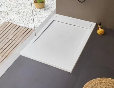 Produktbild von SANYCCES NEW YORK Rechteckige Duschwanne Mineralwerkstoff 120 x 80 cm weiß