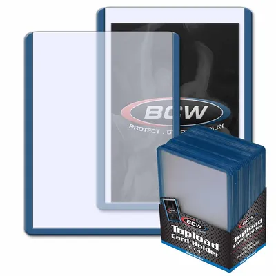 Produktbild von BCW BCW 3 x 4 Inch Topload Card Holder (25 St.) Blauer Rand