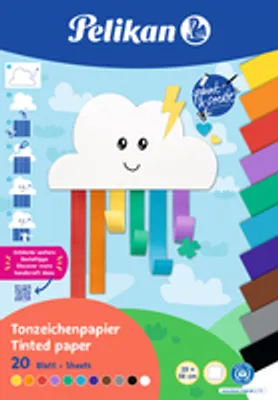 Obrázek produktu pro Pelikan Tonpapier Block TZPB, 20 Blatt, 23x33cm, Rainbow