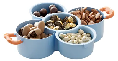 Produktbild von Obstteller, Serviertablett mit Griff, Snackbox, Aufbewahrungsbrett, Aufbewahrungsorganizer, Wohnaccessoire