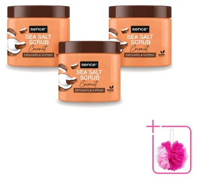 Produktbild von 3 x Sence Coconut Bodyscrub - Pflegend - 500 g - Sparpackung - 3 Stücke