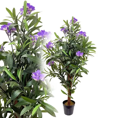 Produktbild von Oleander Lila 120 cm künstlich wie echt Kunstbaum Kunstpflanze Kunstblume Deko