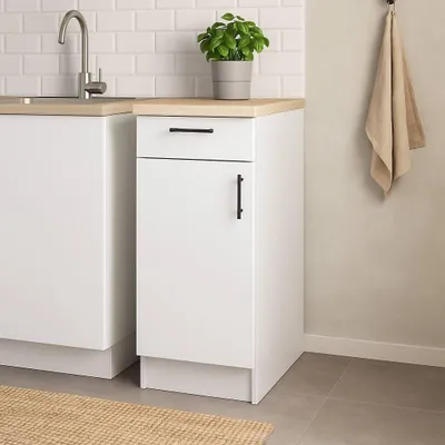 Immagine prodotto di Dmora Dispensa da Cucina Orvia 60x40x90h cm Bianco, un Cassetto 2 Vani