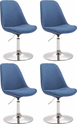 Produktbild von 4er Set Stühle HLO-CP52 Stoff  blau