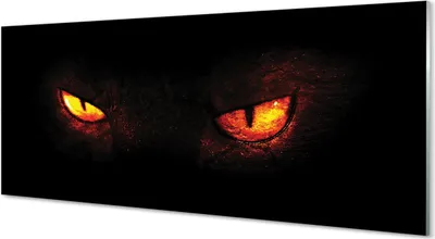 Produktbild von Glasbilder 125x50 Wandkunst glühende Augen