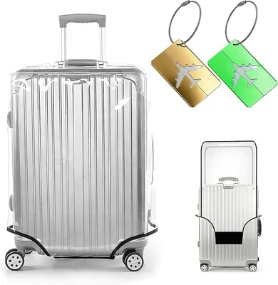 Produktbild von Kofferhülle 70x52x34 cm, 3er-Set, PVC, blau und gelb, für Reisegepäck