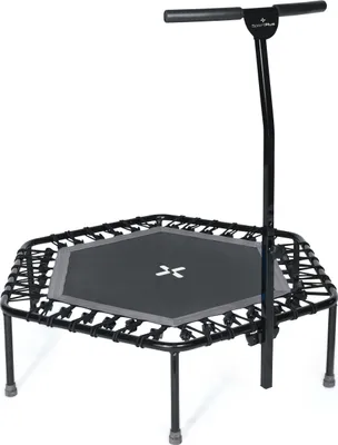 Produktbild von SportPlus Fitness Trampolin für zuhause, Fitnesstrampolin mit Haltefunktion, max Benutzergewicht 100 kg, SP-T-1100-A