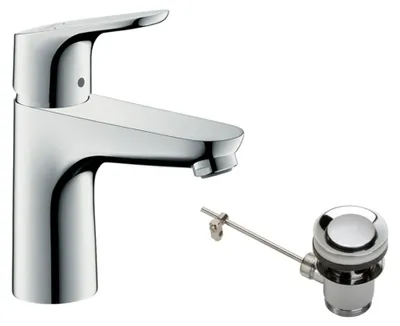 Produktbild von Hansgrohe Focus EH-WT-Mischer 100 m. Zugstangen-Ablaufgarnitur