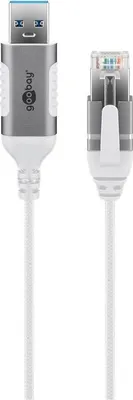 Produktbild von Ethernet-Kabel USB-A 3.0 auf RJ45, Slim, 15 m