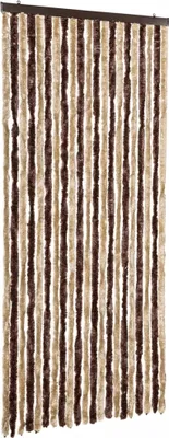 Image de vidaXL Rideau anti-insectes beige et marron clair 90x220 cm chenille
