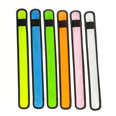 Produktbild von 6er Set LED Klack-Armband aus Nylon, LED Leuchtarmband Kinder,Leuchtendes Schnapparmband / Leuchtarmband, Mehrfarbig