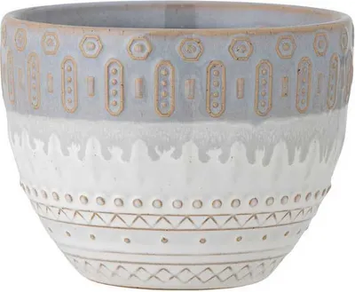 Produktbild von Bloomingville Blumentopf BASEL Grau 14 cm Keramik Übertopf