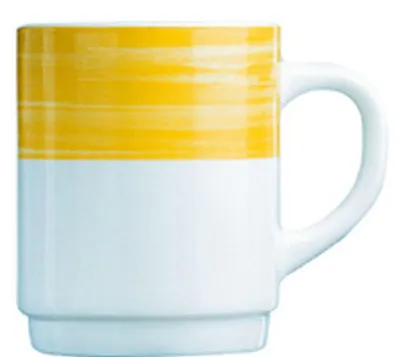 Image de Verre jaune "Bockbecher" de 25 cl, empilable - lot de 6