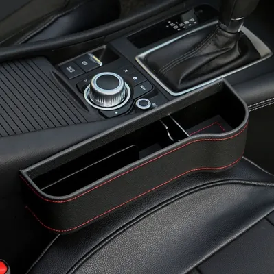 Obrázok produktu pre Multifunkčný kožený úložný box pre autosedačky bočné Gap čierny kopilot
