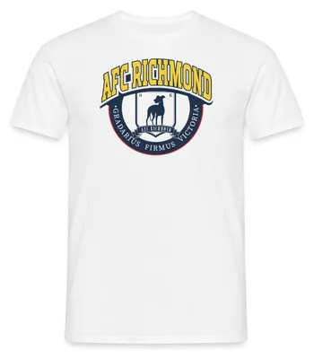 Produktbild von Spreadshirt Ted Lasso AFC Richmond Logo Männer T-Shirt, XXL, Weiß