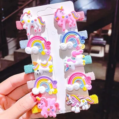 Produktbild von Farbenfrohe Unicorn Haarklammern für Mädchen KP7883