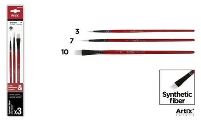 Produktbild von 3er-Set weiche Synthetikpinsel – Artix