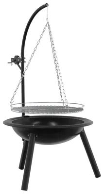 Obrázok produktu pre vidaXL Ohnisko s nastaviteľnou grilovací plochou, priemer 55,5 x 107,5 cm