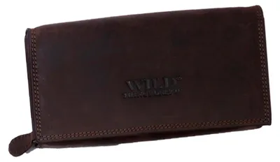 Produktbild von Echt Leder Geldbörse Damen Geldbeutel Luxus Büffelleder Portemonnaie Brieftasche