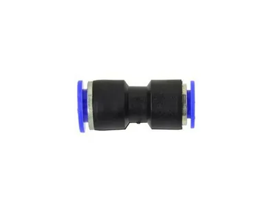A product shot of a pneumatic fitting on a white background.