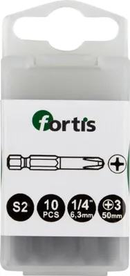 Produktbild von Fortis 4317784729017, 10 Stück(e), Kreuz, PH 3, 1/4", 50 mm