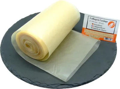 Produktbild von Kunstdarm 100mm/10m - Wursthaut, Metzger Kollagenhülle, Kollagenhülle für Wurst