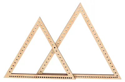 Produktbild von 2 Stück Dreieckige Webrahmen aus Holz für Handarbeiten