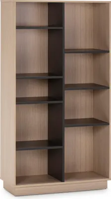 Zdjęcie produktu dla Regał na książki Vigo 150 x 80 cm, regał biurowy, dąb/szary, 80 x 33 x 150 cm
