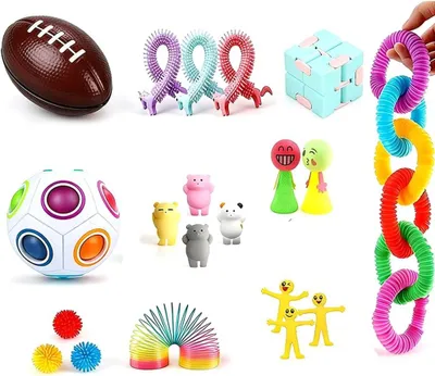 Produktbild von Fidget Spielzeuge Set 25 Stück Stress-Angst Relief Spielzeug Angst Relief Finger Toys, für Anti Stress Autisten und ADHS Kleine Geschenke -D