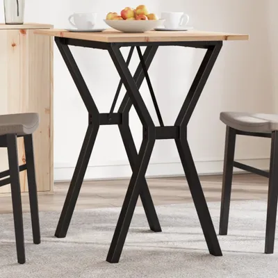 Obrázek produktu pro Maison Exclusive - Jídelní stůl s Y rámem 80 x 50 x 75 cm borové dřevo a ocel